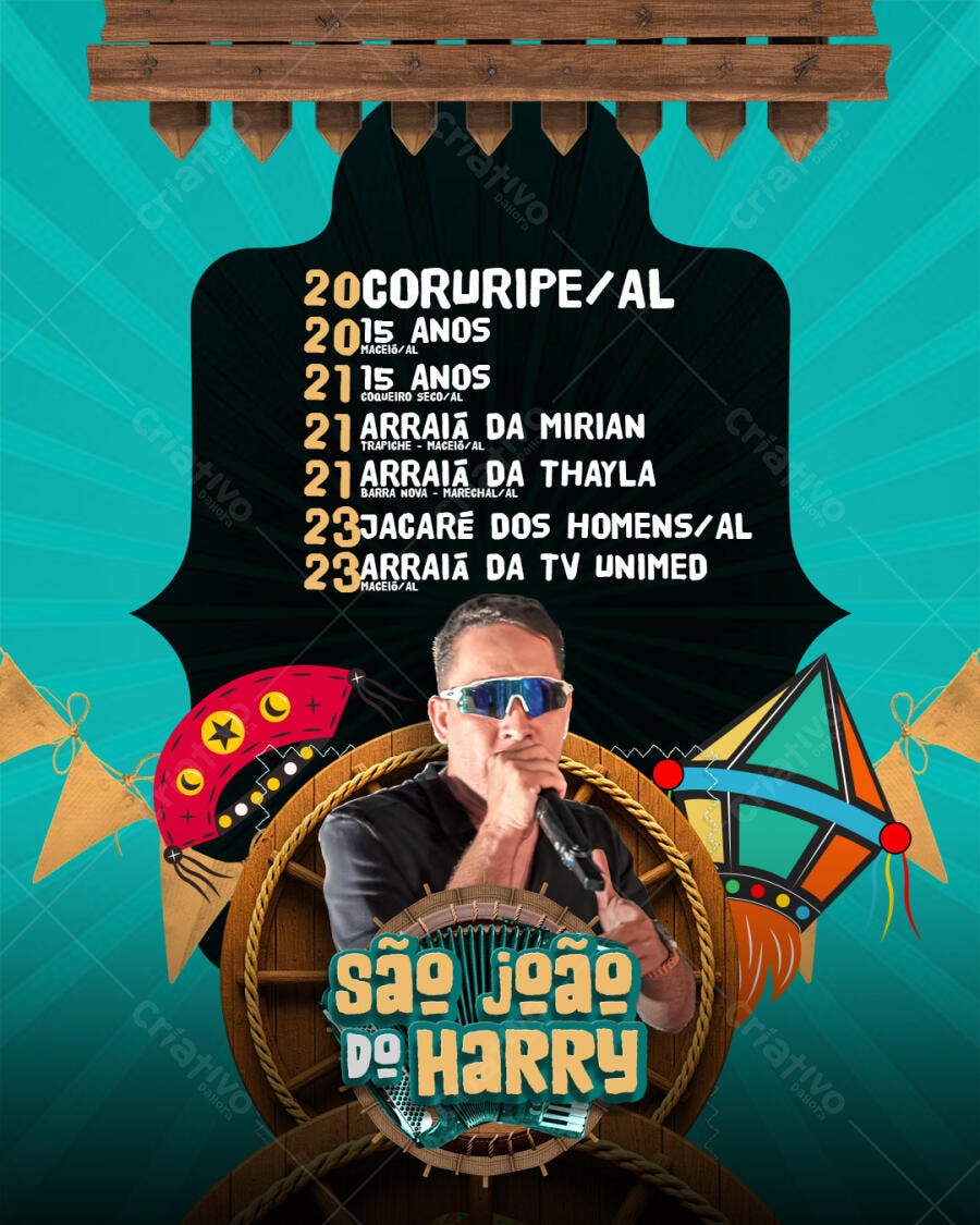 Flyer São João do Harry PSD Editável