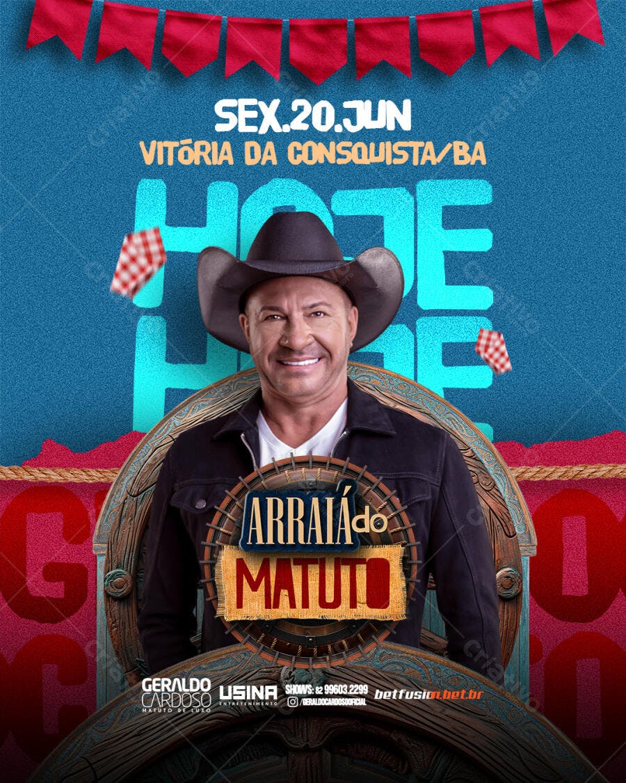 Flyer Arraia do Matuto PSD Editável