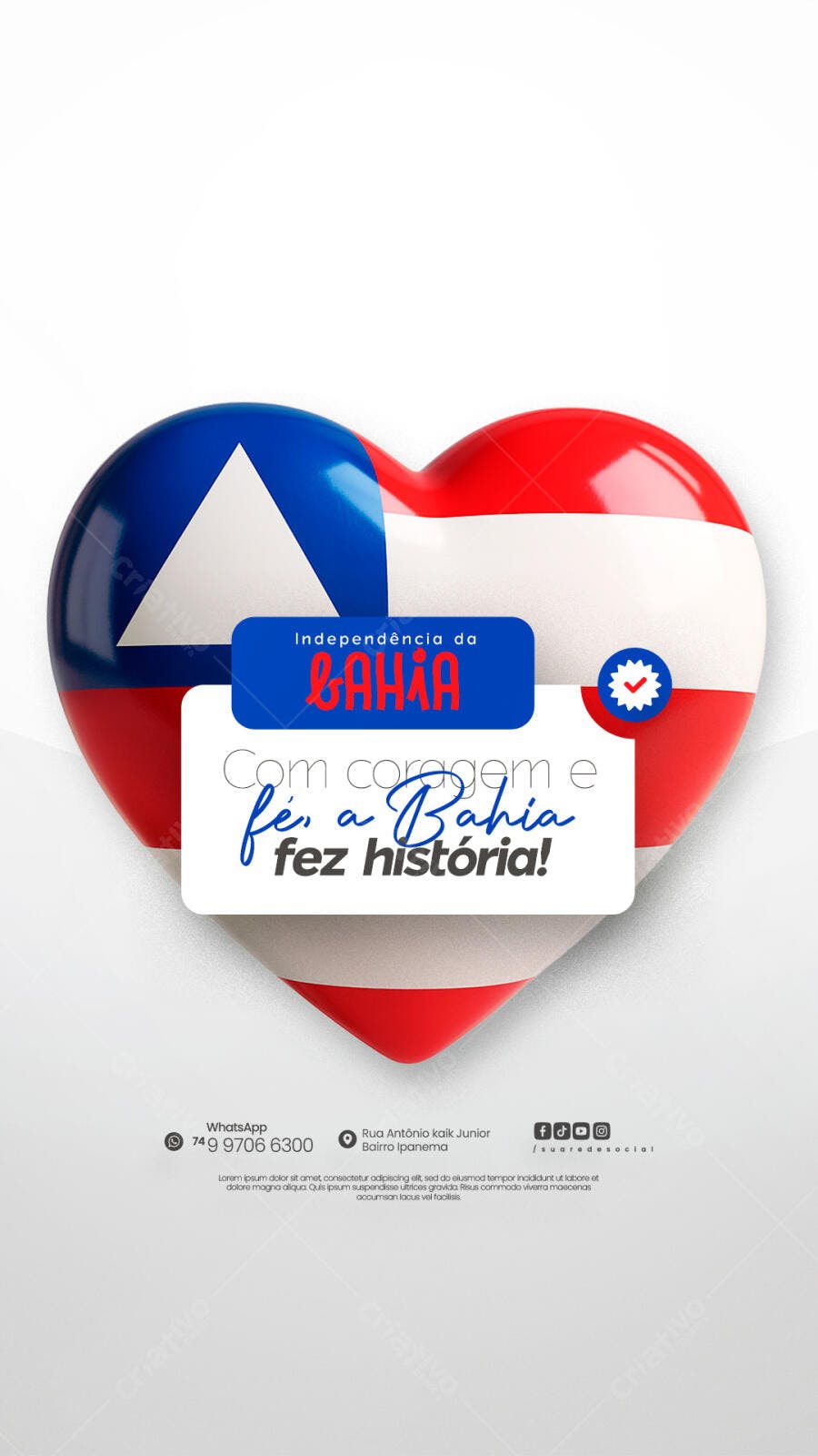 Flyer Independência da Bahia PSD Editável