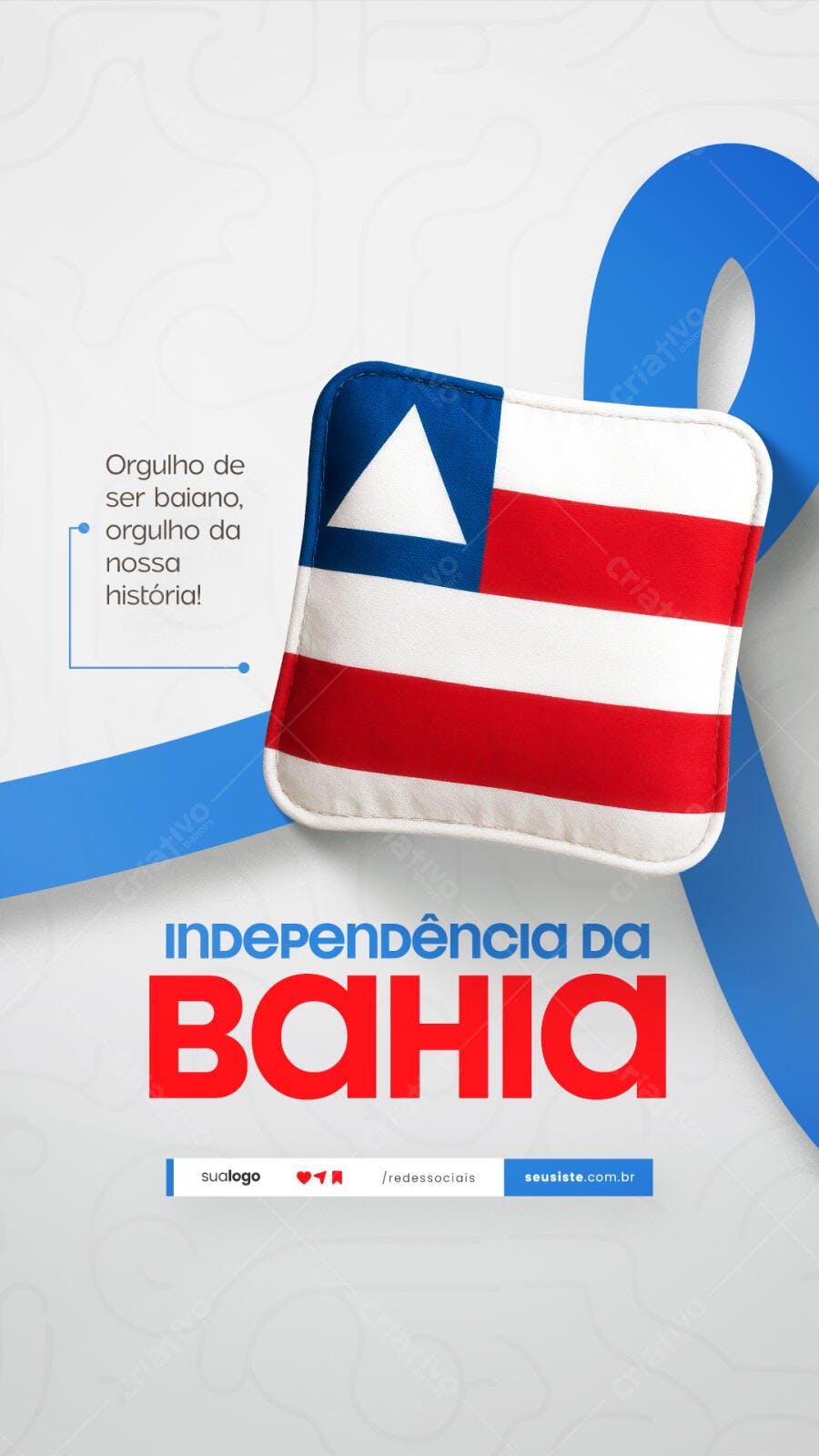 Flyer Independência da Bahia PSD Editável