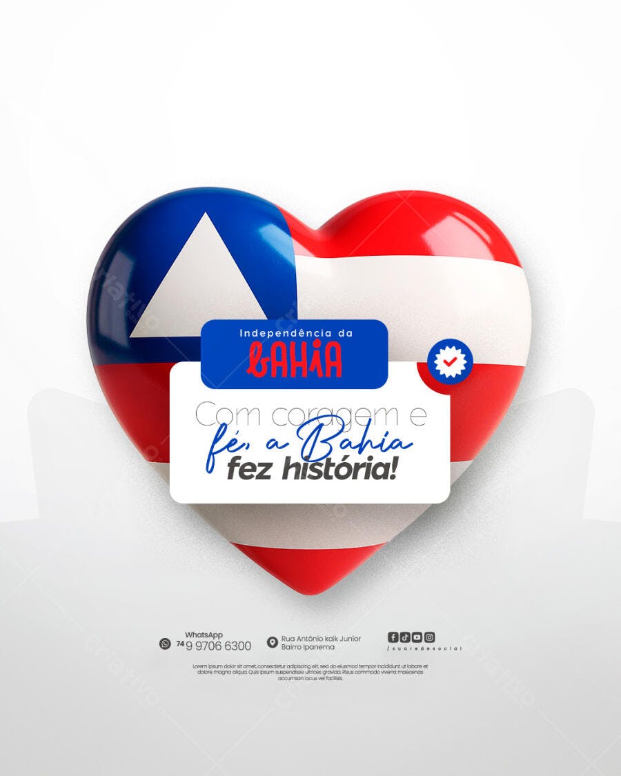 Flyer Independência da Bahia PSD Editável