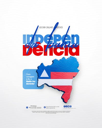 02 de Julho - Dia da Independência da Bahia Social Media PSD Editável (6)