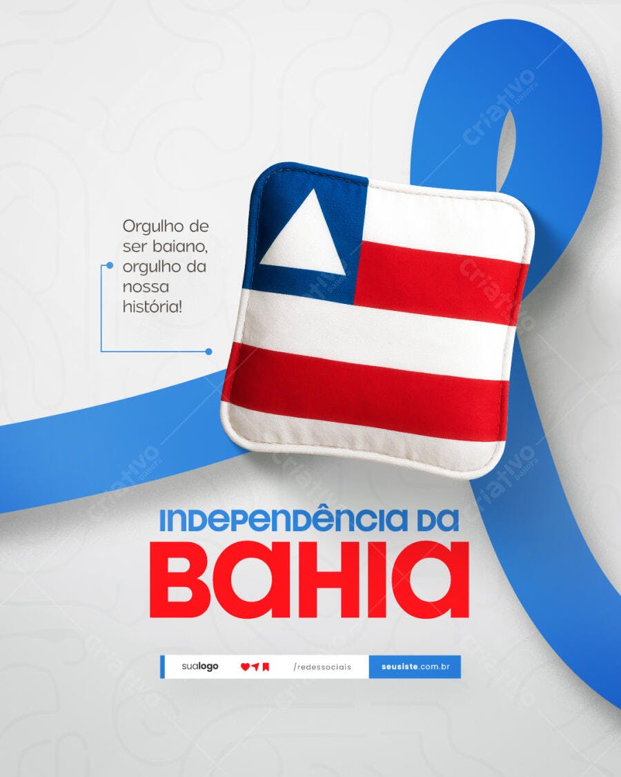 Flyer Independência da Bahia PSD Editável