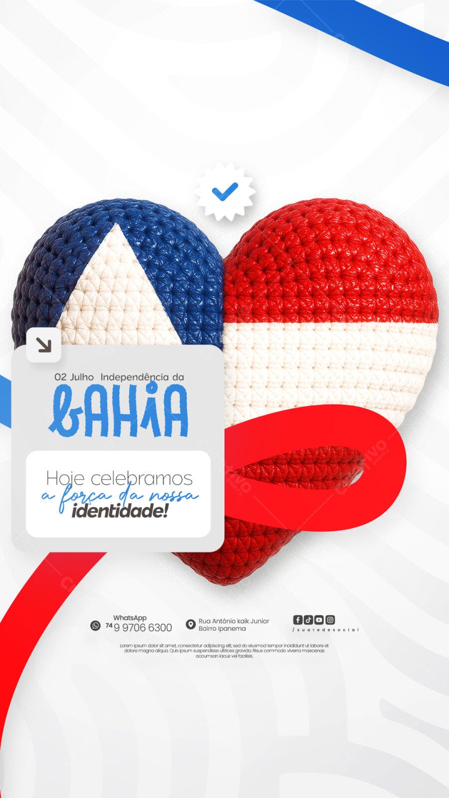 Flyer 2 de Julho Independência da Bahia PSD Editável