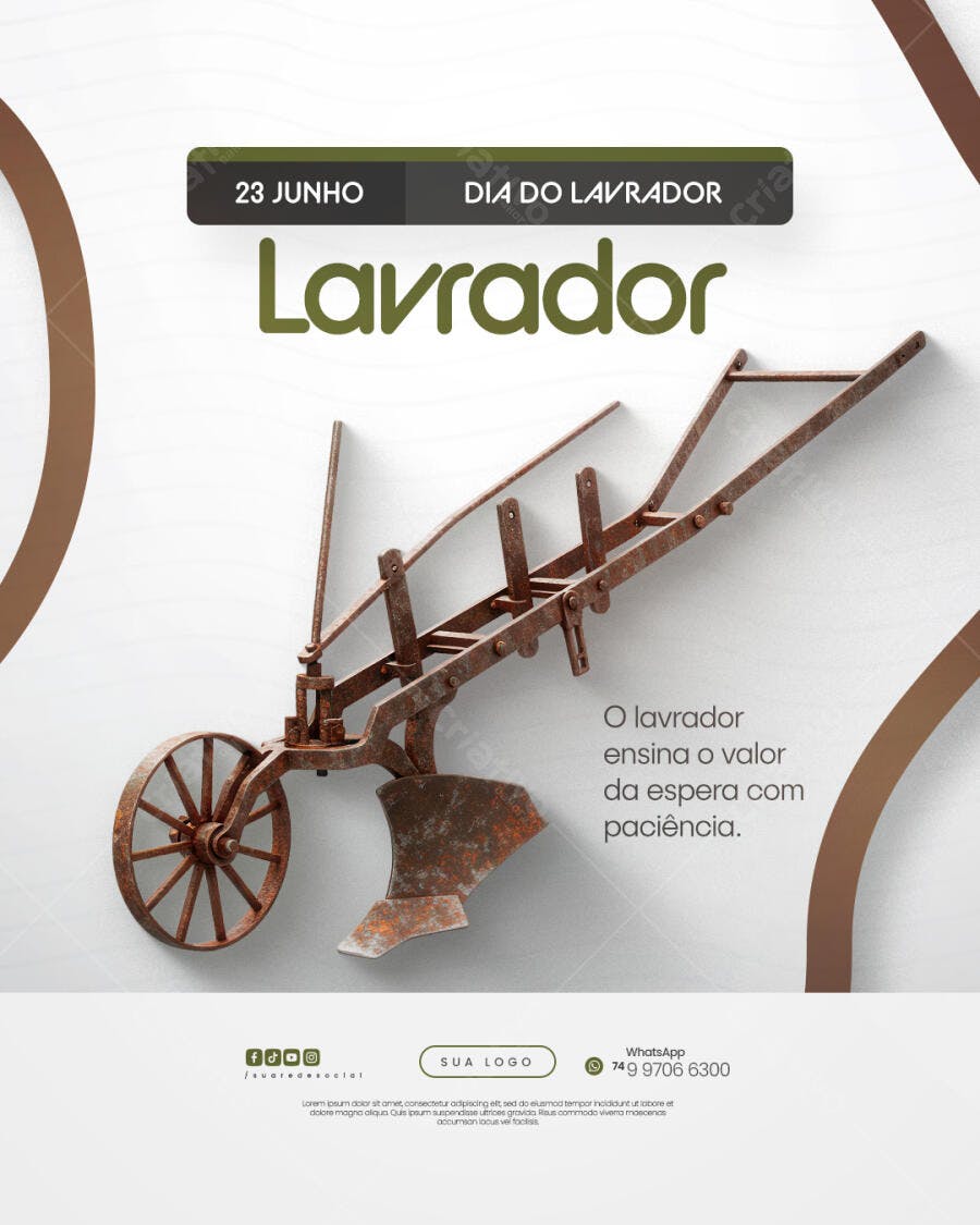 Flyer Dia do Lavrador 23 de Junho PSD Editável