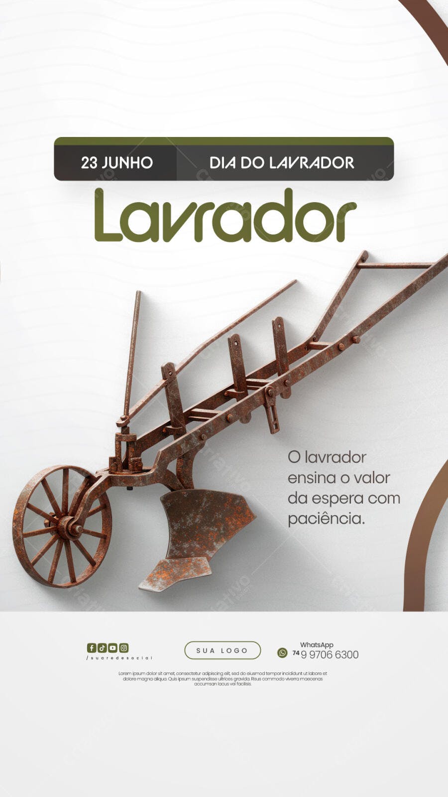 Flyer Dia do Lavrador 23 de Junho PSD Editável