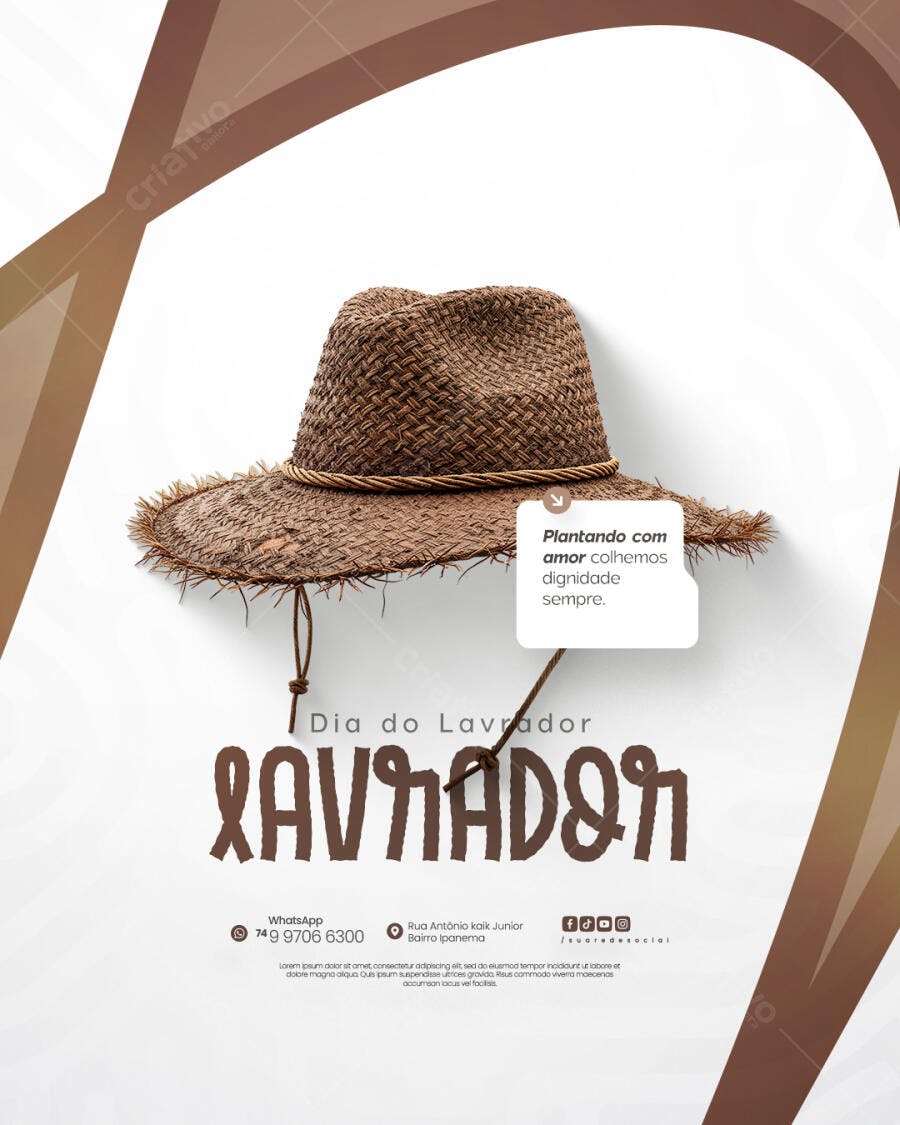 Flyer Dia do Lavrador PSD Editável
