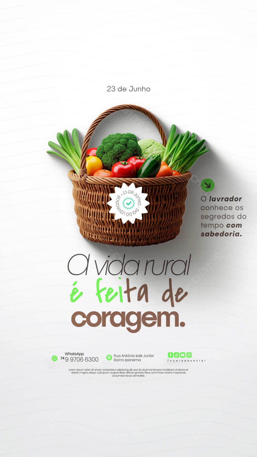 Flyer Dia do Lavrador PSD Editável