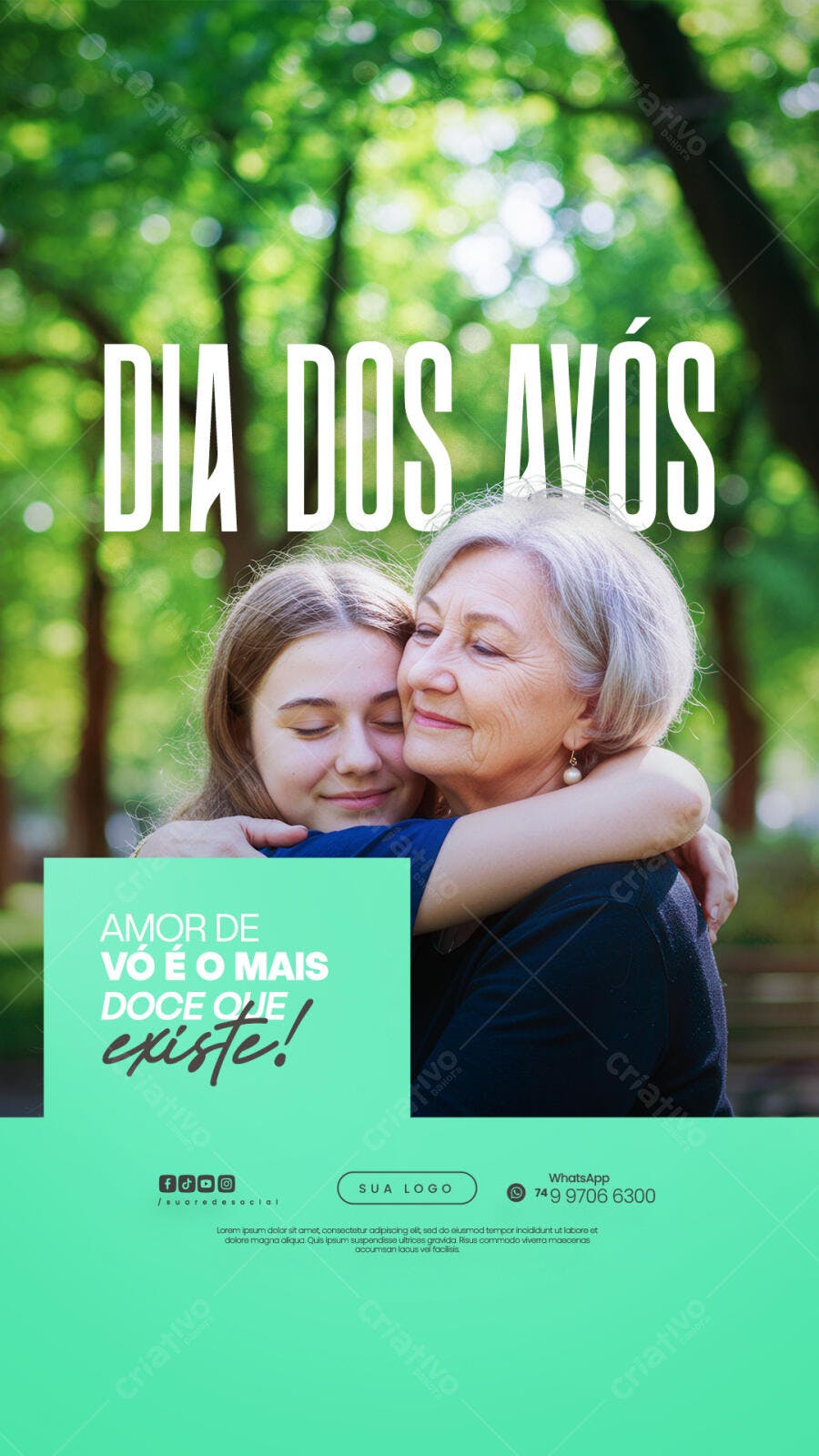 Flyer Dia dos Avós PSD Editável