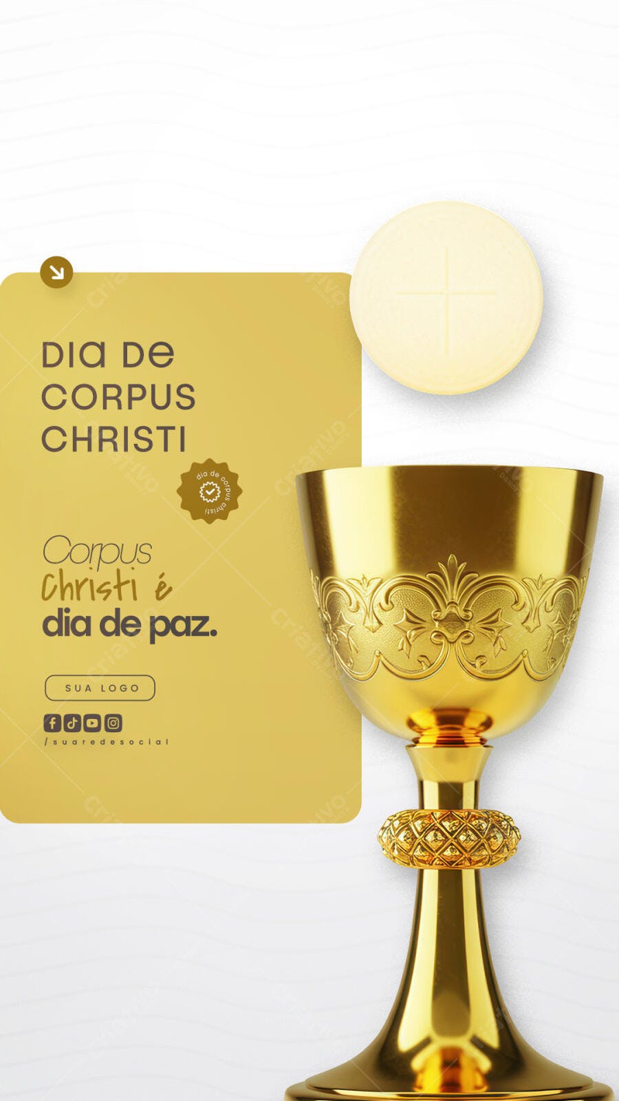 Flyer para o Dia de Corpus Christi PSD Editável