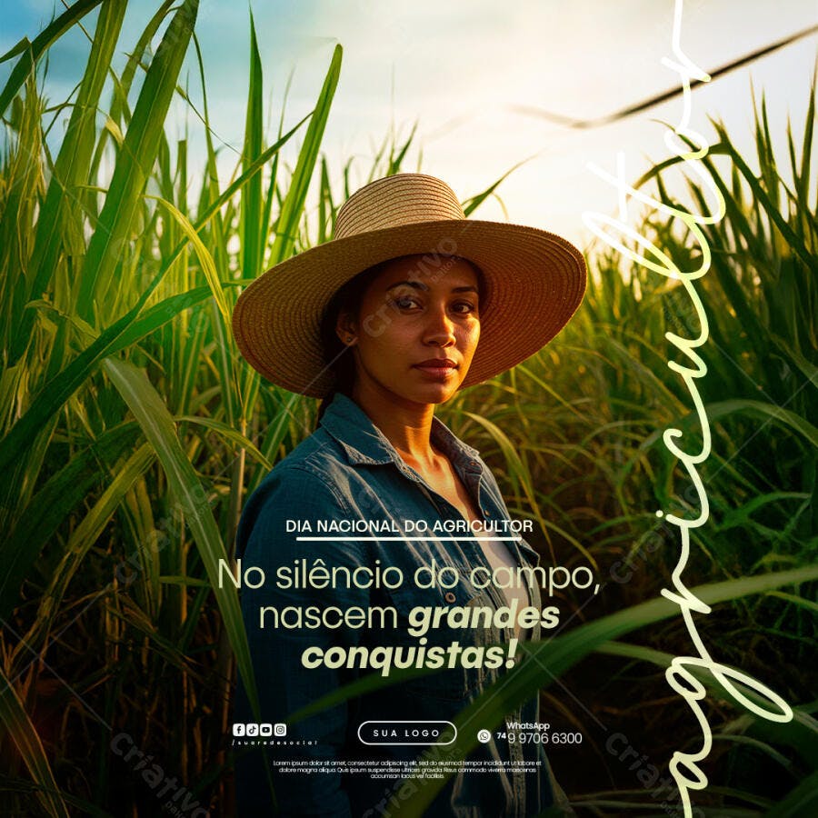 Postagem Dia do Agricultor PSD Editável