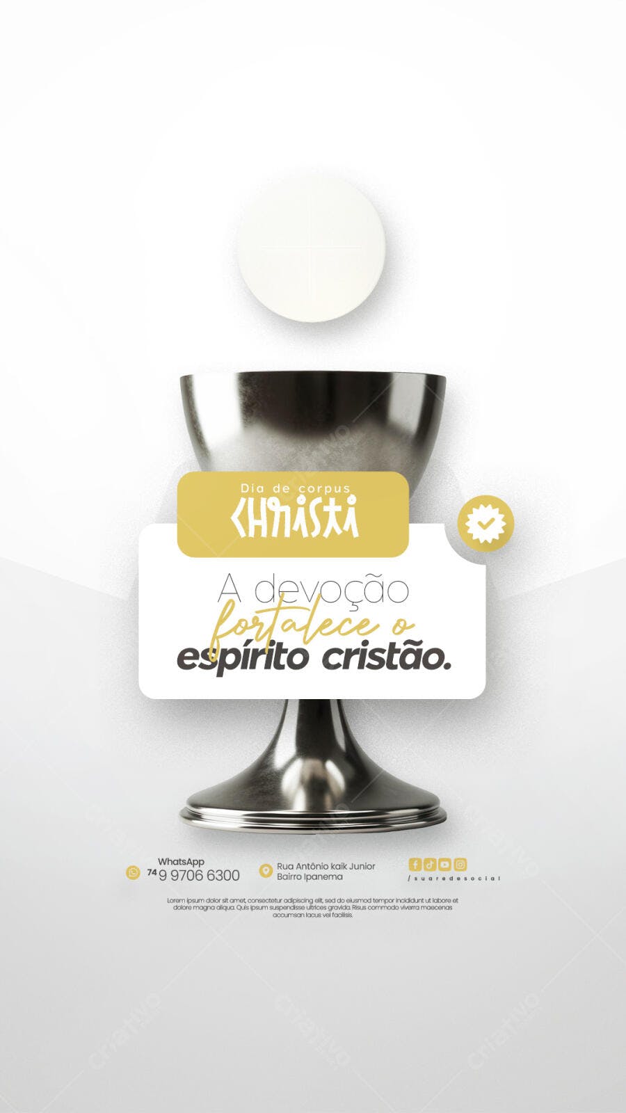 Flyer Dia de Corpus Christi PSD Editável