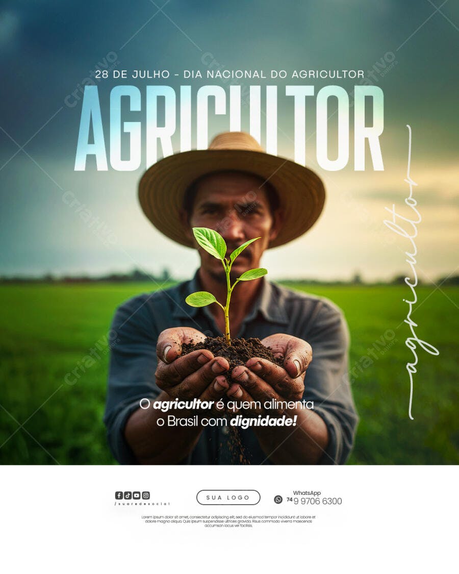 Flyer Dia do Agricultor 28 de Julho PSD Editável