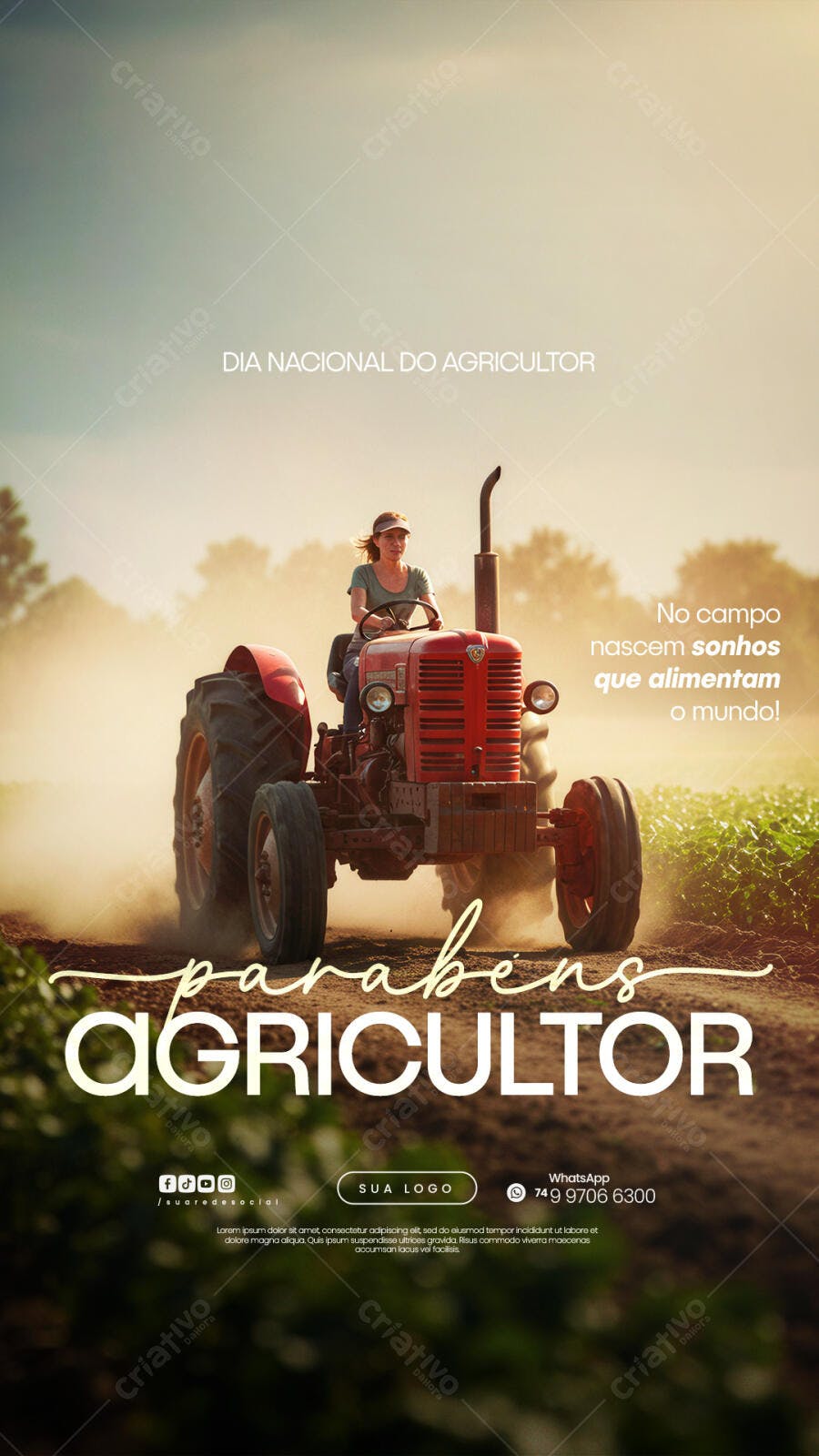 Flyer Dia do Agricultor PSD Editável