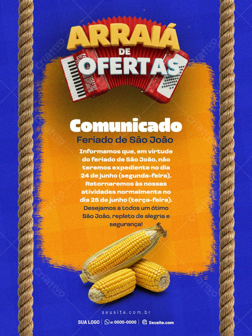 FEED - COMUNICADO  - SÃO JOÃO 2
