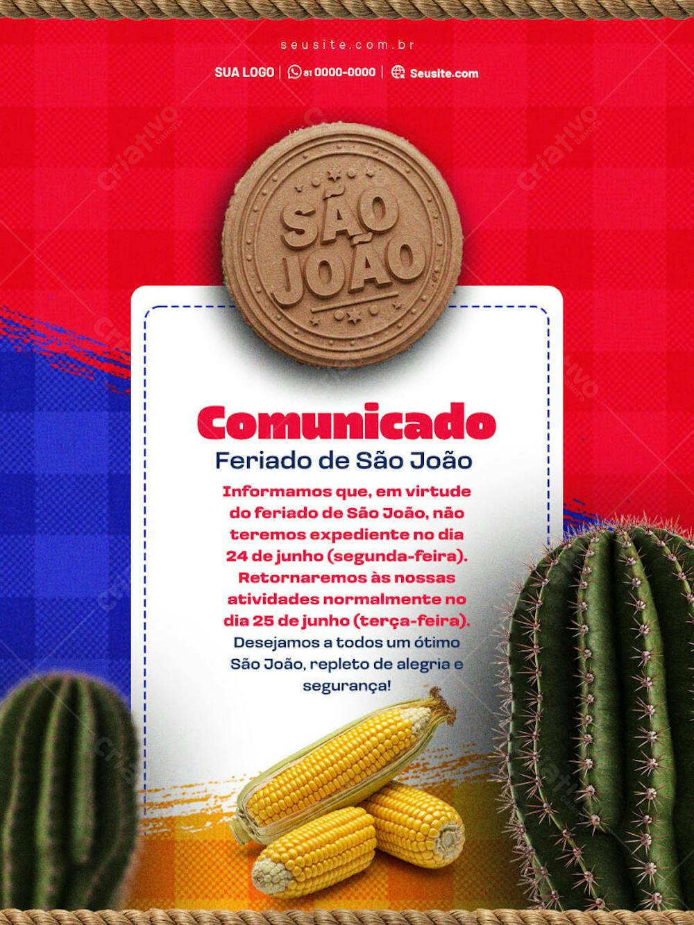 FEED - COMUNICADO  - SÃO JOÃO 1