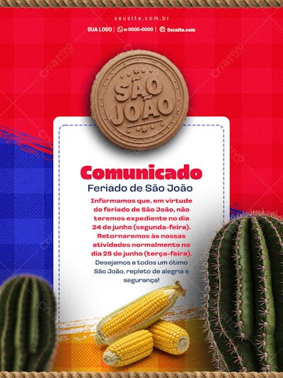 FEED - COMUNICADO  - SÃO JOÃO 1