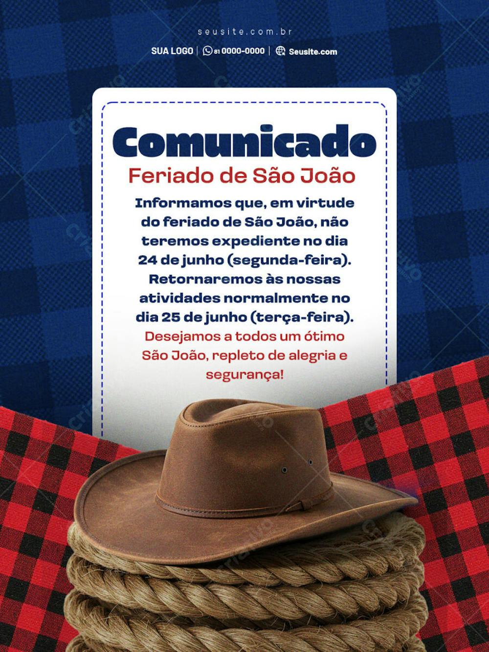 FEED - COMUNICADO  - SÃO JOÃO 5