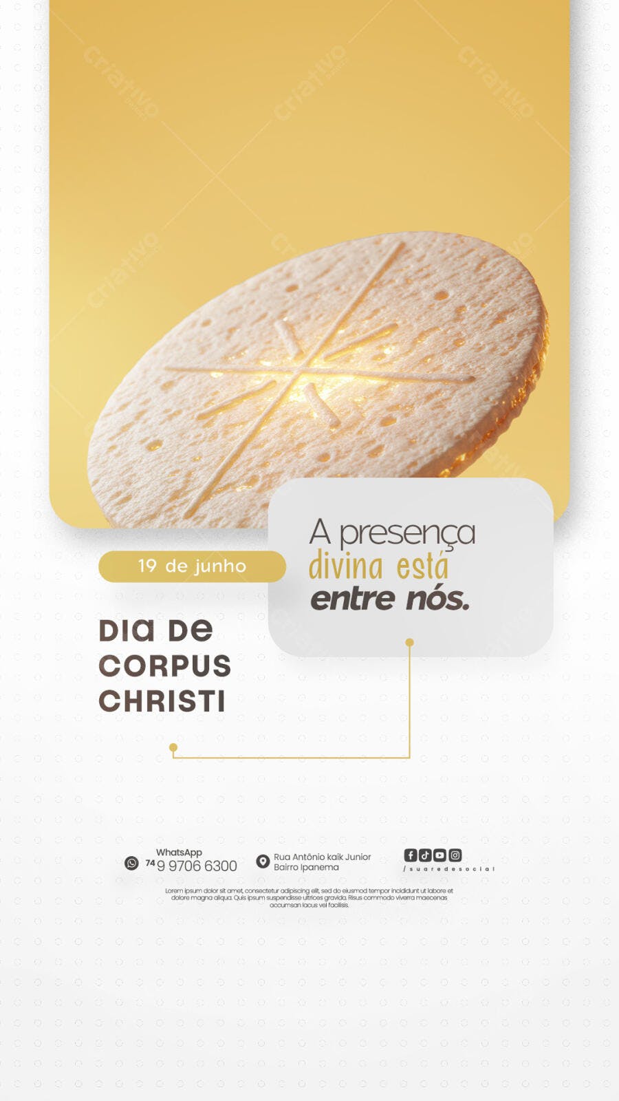 Flyer Dia de Corpus Christi PSD Editável
