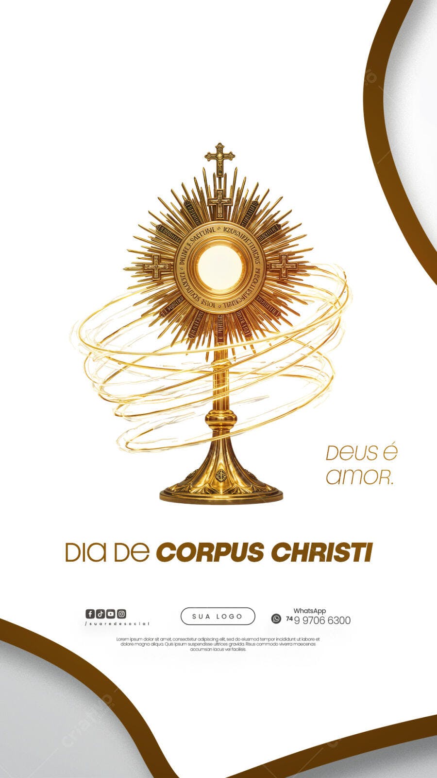 Flyer Dia de Corpus Christi PSD Editável