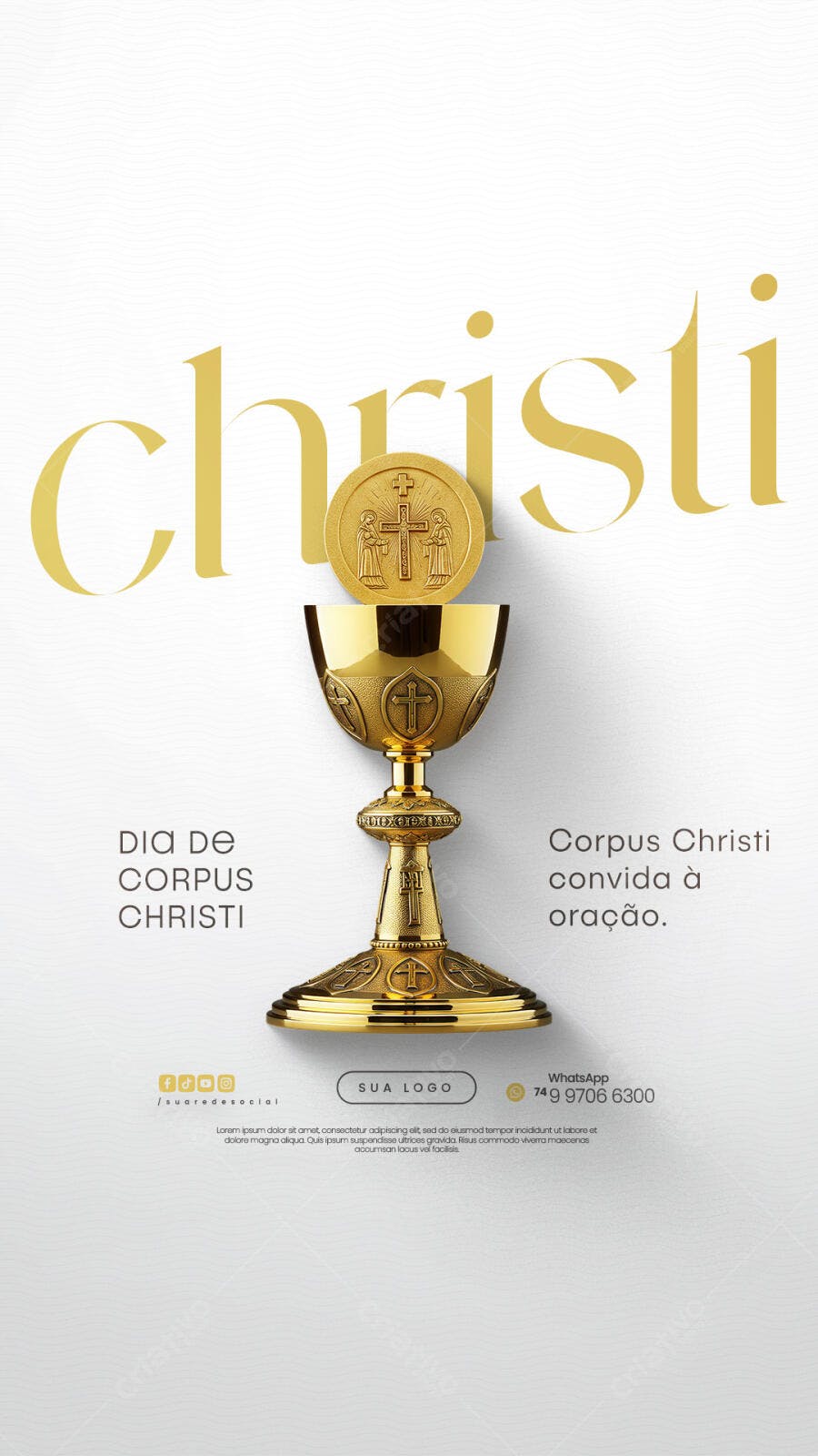 Flyer para Corpus Christi PSD Editável