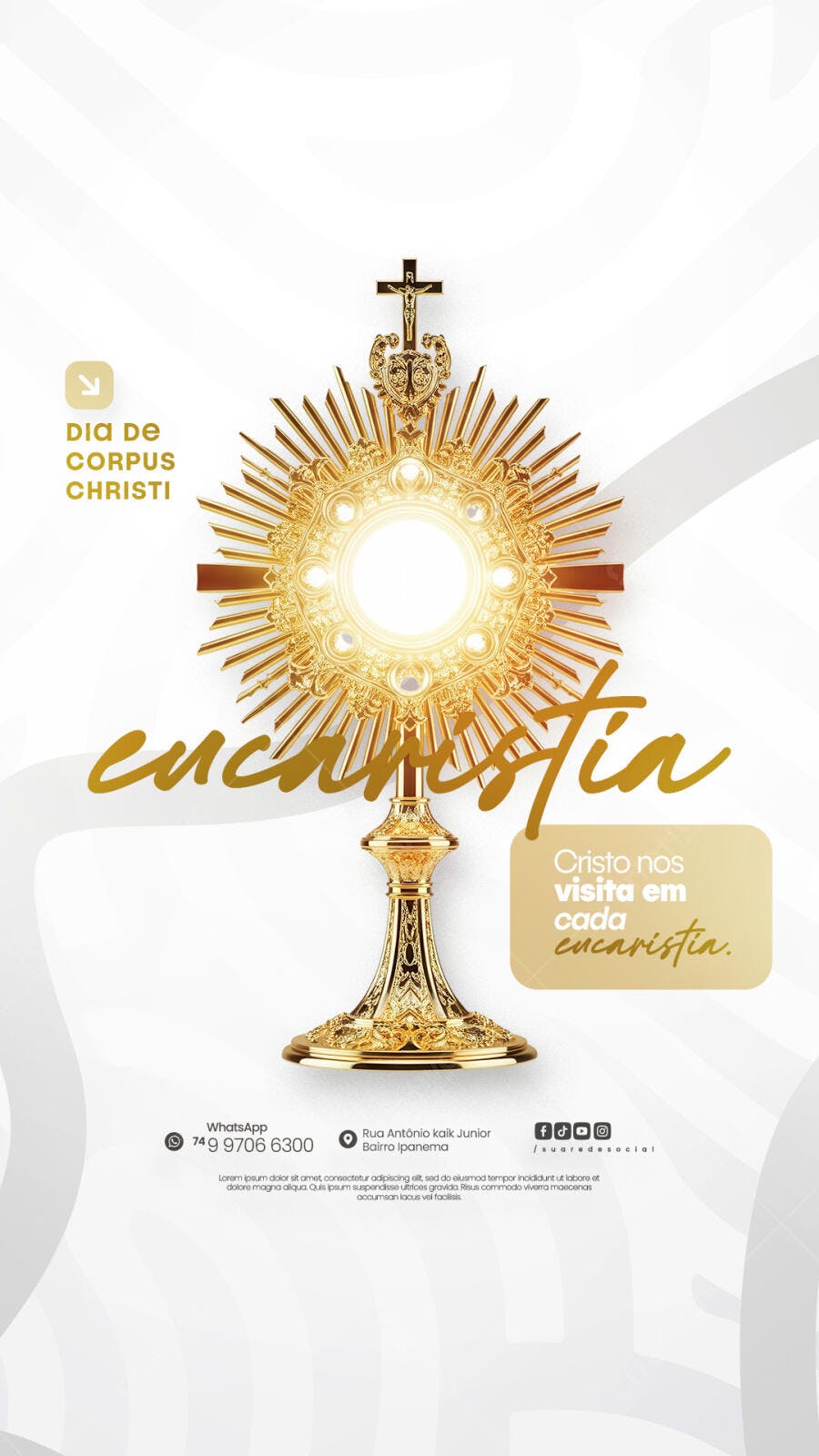Flyer Dia de Corpus Christi PSD Editável