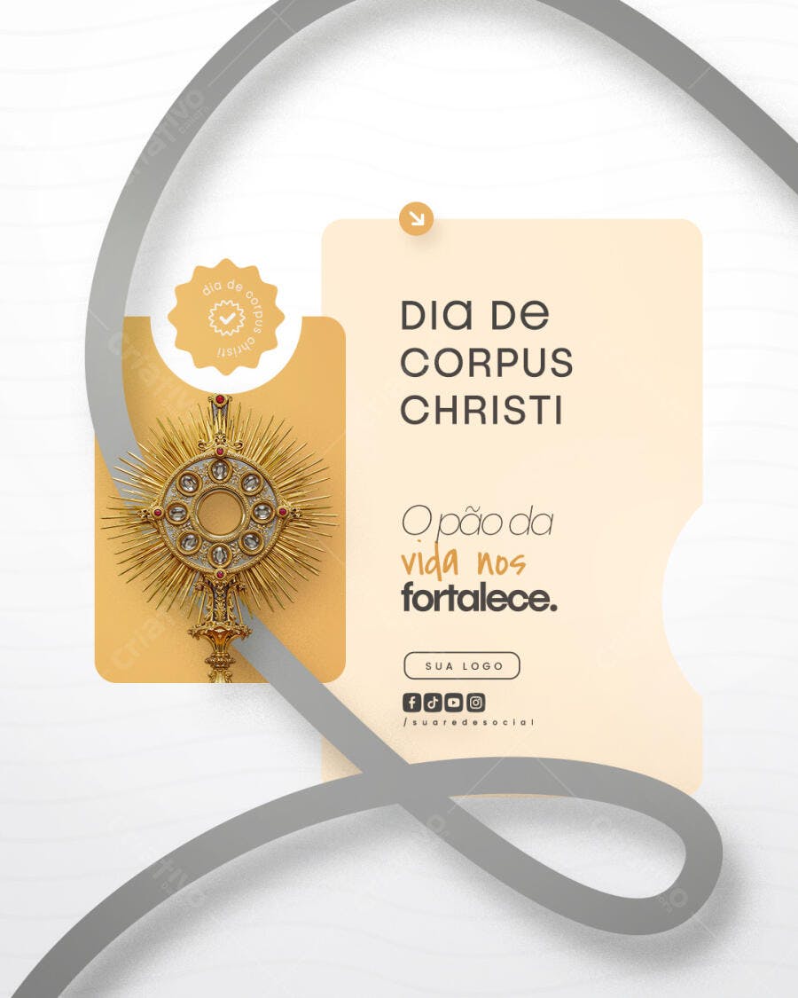 Postagem Dia de Corpus Christi PSD Editável