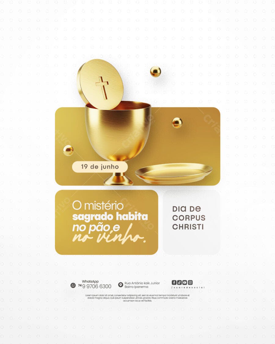 Post para Corpus Christi PSD Editável