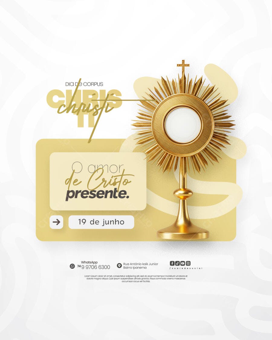 Flyer para Corpus Christi PSD Editável