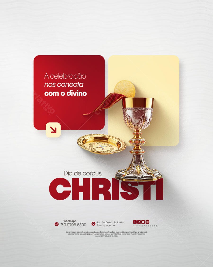 Flyer Dia de Corpus Christi PSD Editável