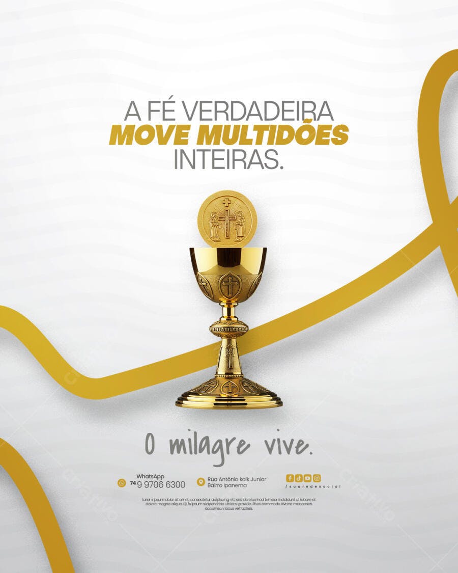 Flyer Religioso para Igreja PSD Editável