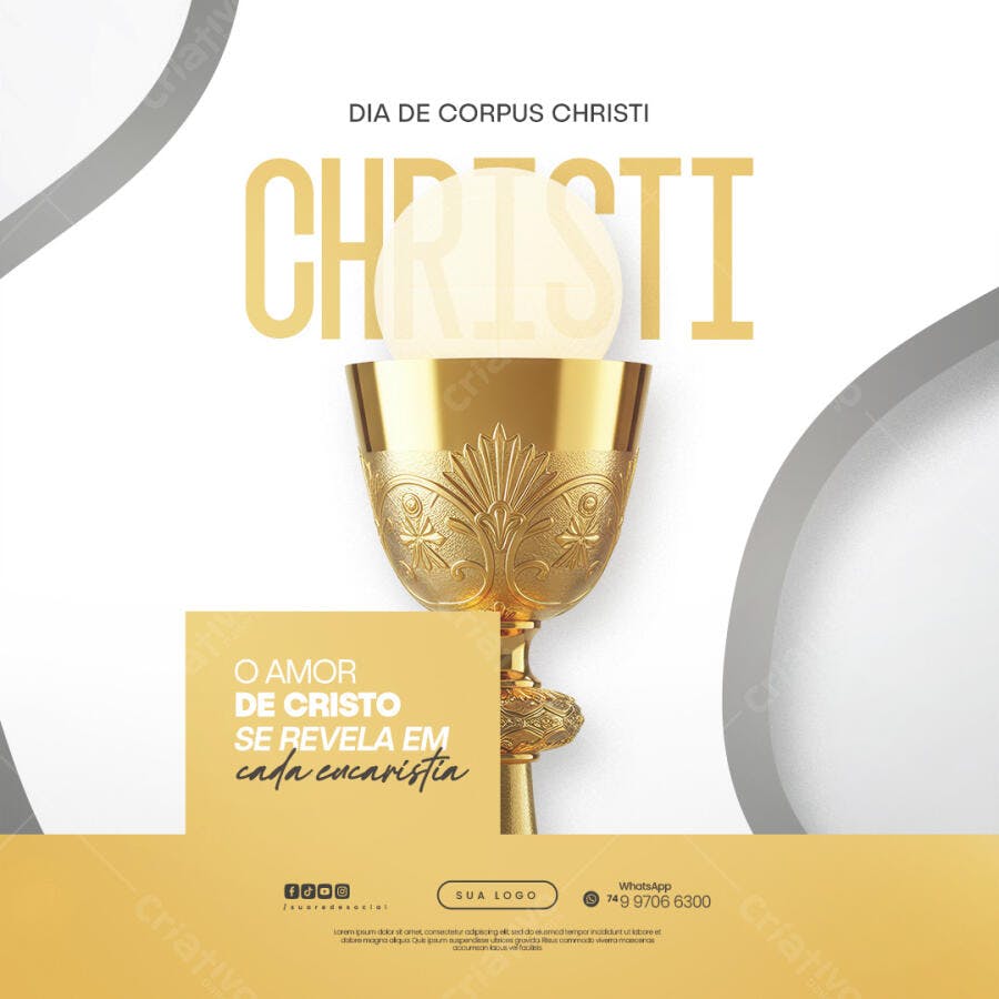Flyer Dia de Corpus Christi PSD Editável