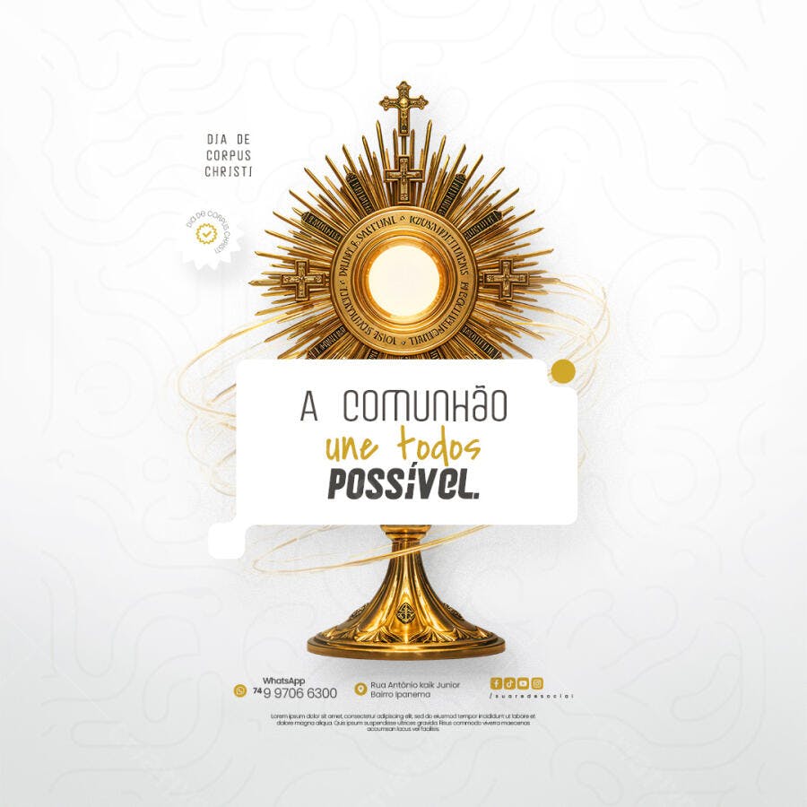 Post para Corpus Christi PSD Editável
