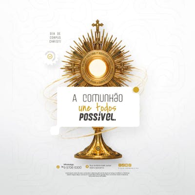 Dia de Corpus Christi Social Media PSD Editável (116)