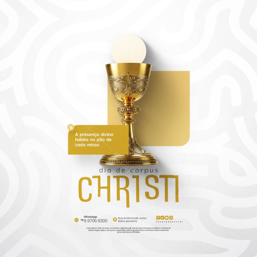 Flyer Dia de Corpus Christi PSD Editável
