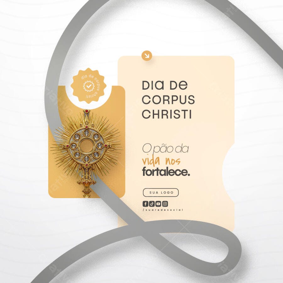 Post para o Dia de Corpus Christi PSD Editável