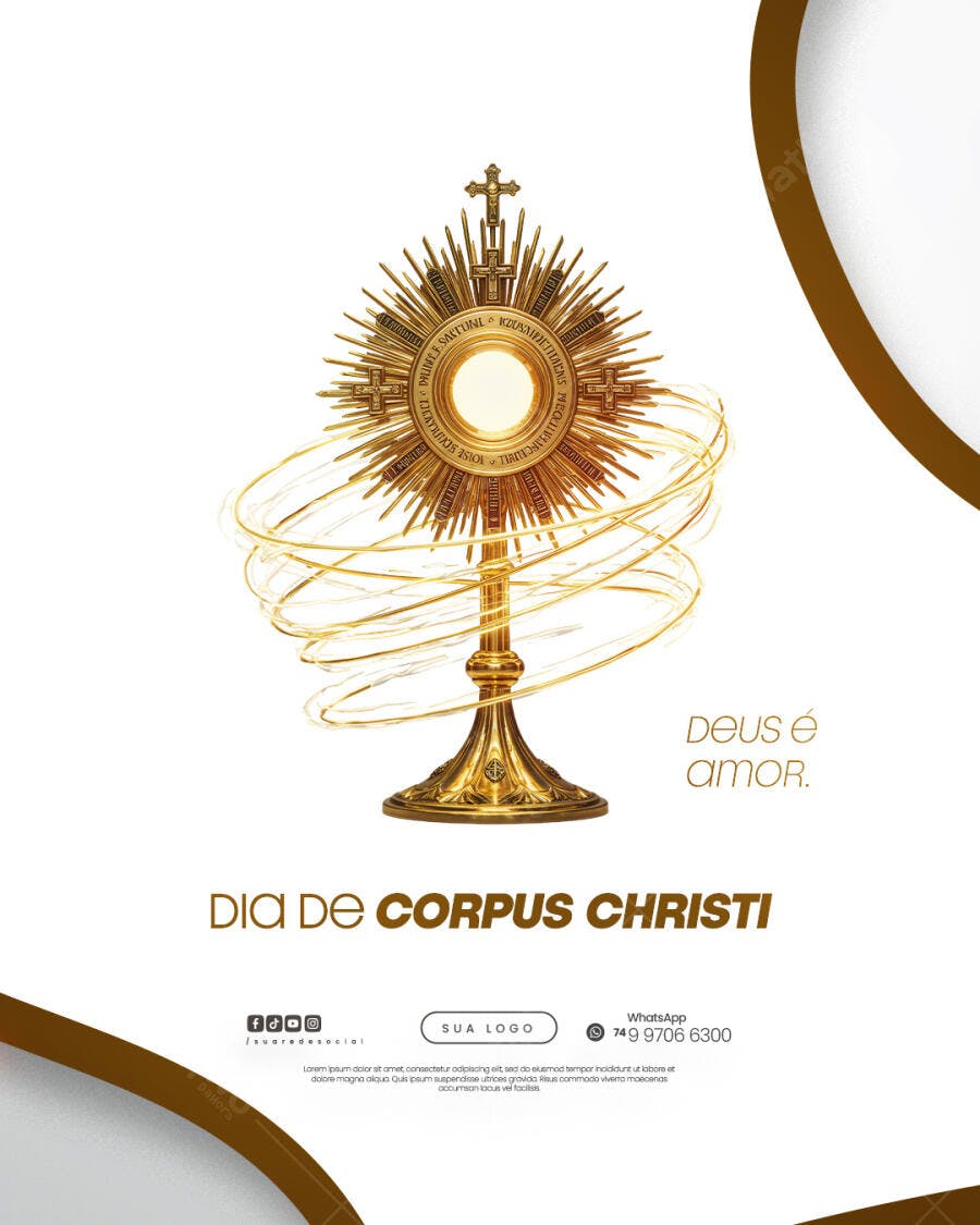 Flyer Dia de Corpus Christi PSD Editável