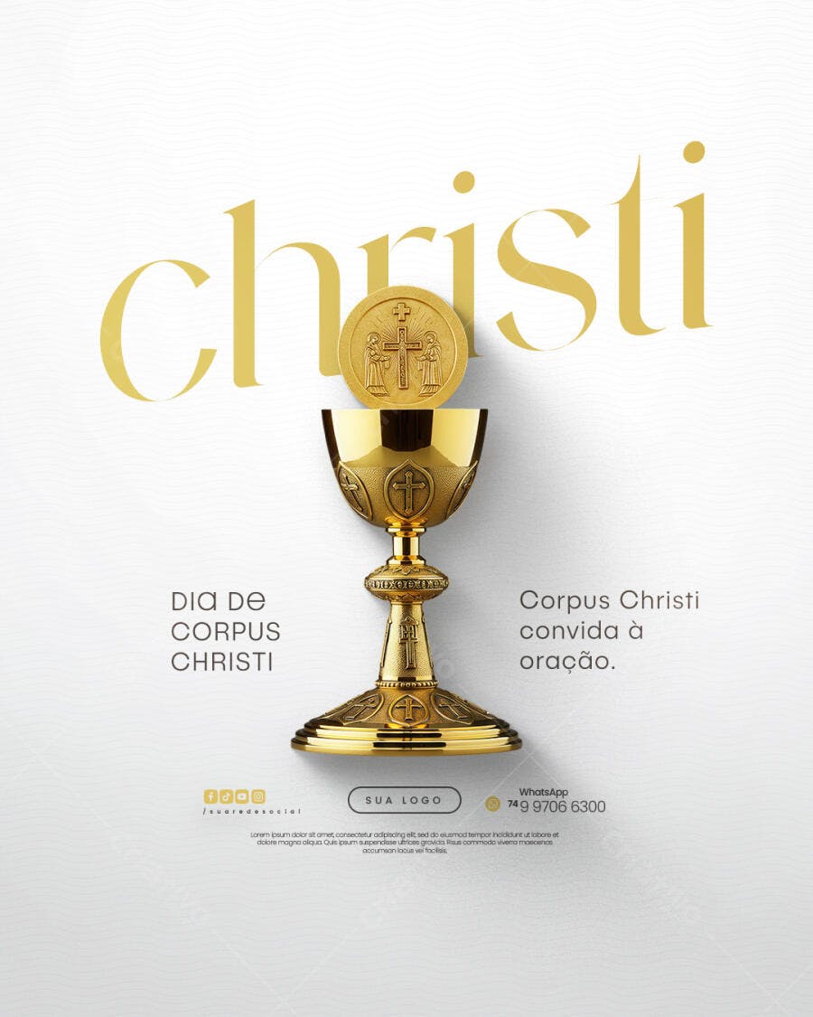 Flyer Dia de Corpus Christi PSD Editável