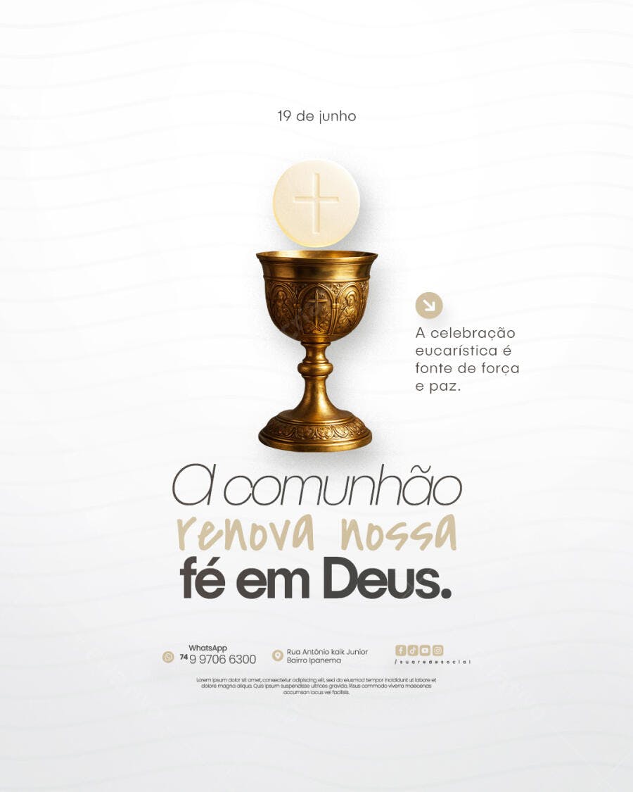 Flyer para Corpus Christi PSD Editável