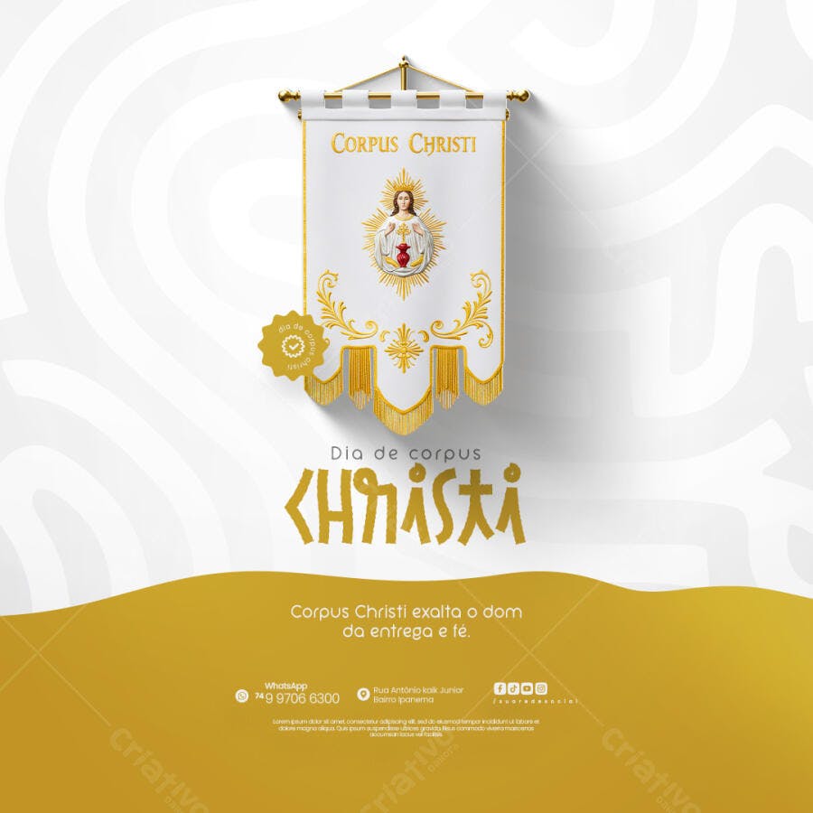 Banner para Corpus Christi PSD Editável