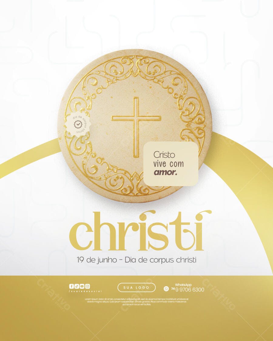 Flyer para Corpus Christi PSD Editável