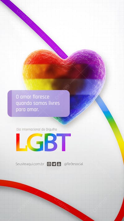 Dia Internacional do Orgulho LGBT Social Media PSD Editável (1)