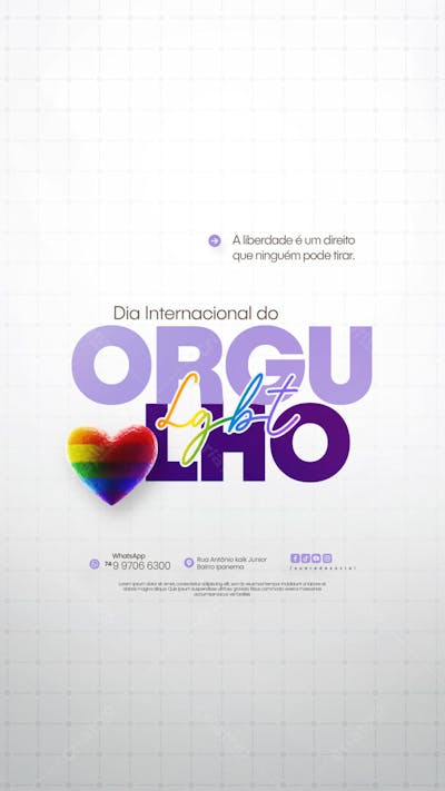 Dia Internacional do Orgulho LGBT Social Media PSD Editável (5)