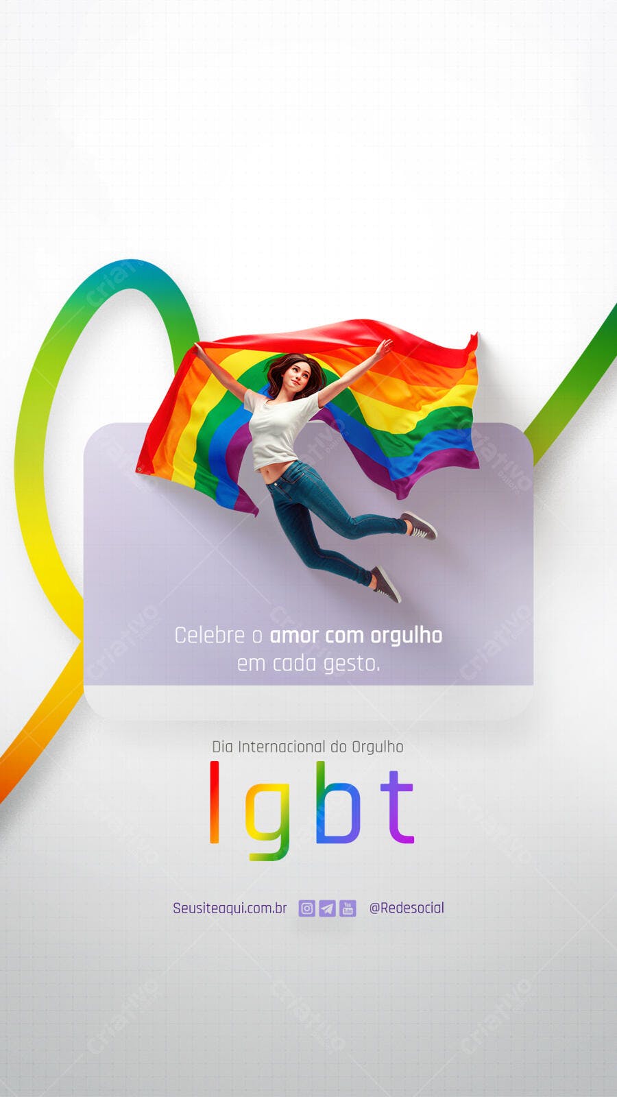 Flyer Dia do Orgulho LGBT PSD Editável