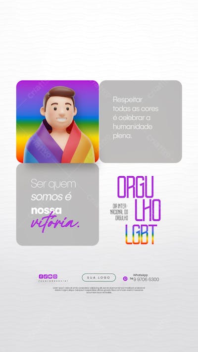 Dia Internacional do Orgulho LGBT Social Media PSD Editável (16)