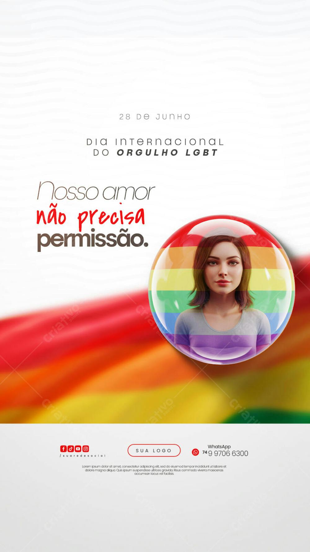 Dia Internacional do Orgulho LGBT Social Media PSD Editável (36)