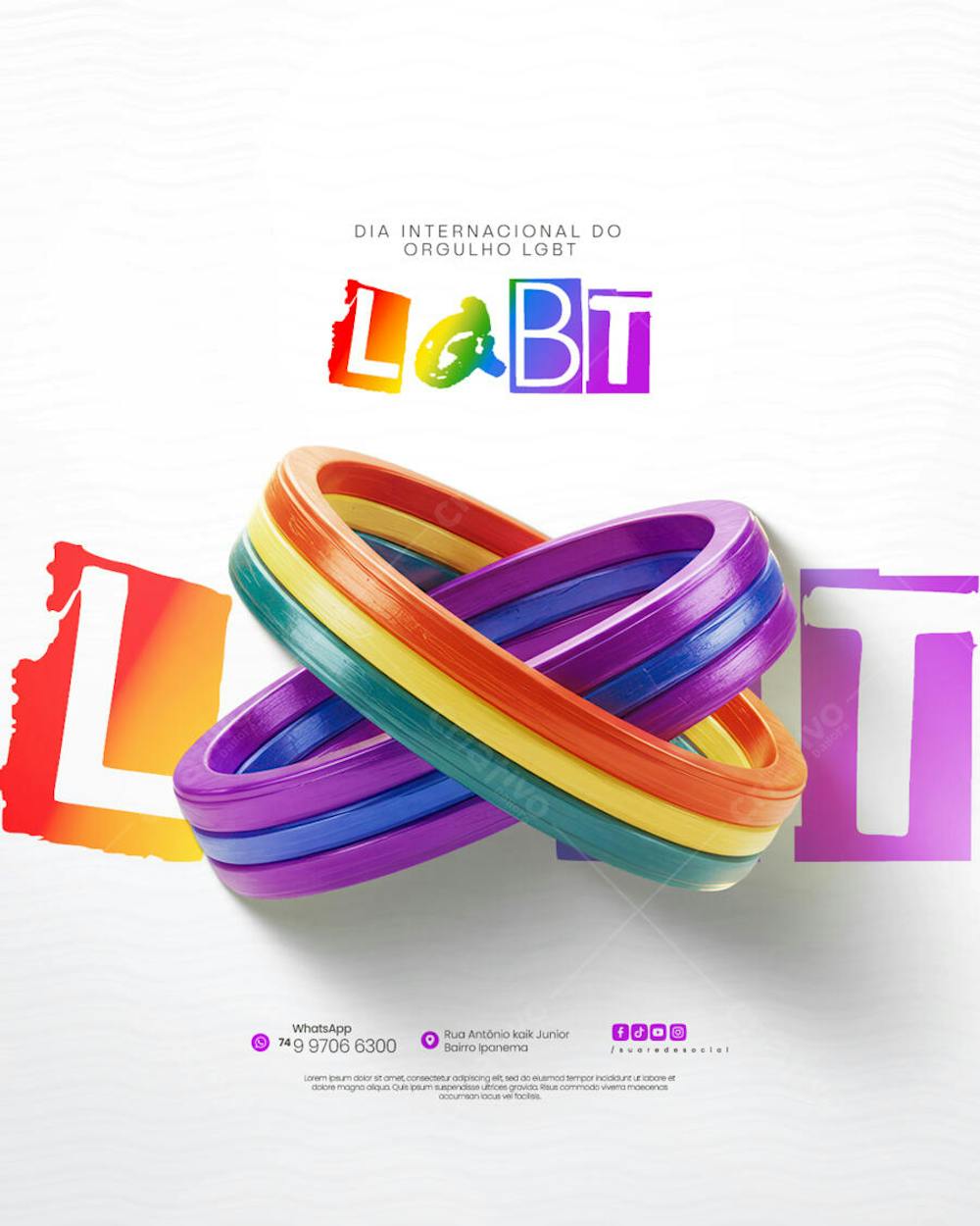 Dia Internacional do Orgulho LGBT Social Media PSD Editável (60)