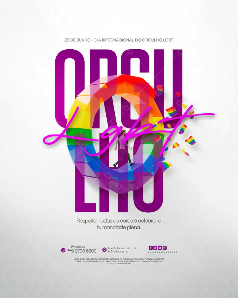 Dia Internacional do Orgulho LGBT Social Media PSD Editável (52)