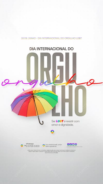 Dia Internacional do Orgulho LGBT Social Media PSD Editável (50)