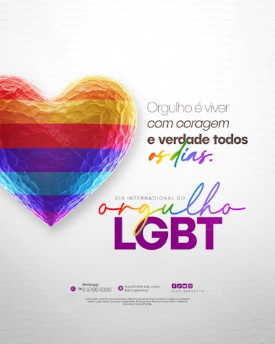Dia Internacional do Orgulho LGBT Social Media PSD Editável (53)